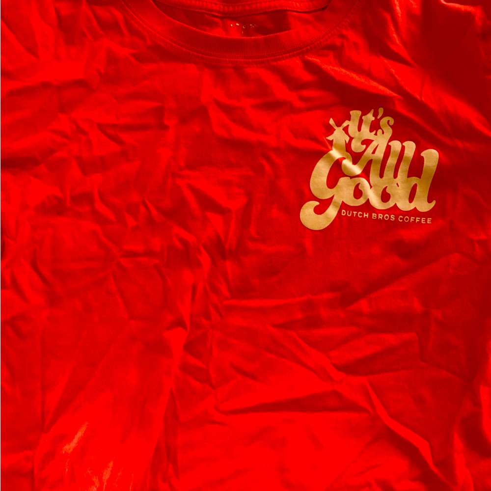 It’s all good orange Dutch bros tee